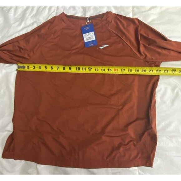 Brooks Women Size XL Copper Sprint Free Long Sleeve Top Breathable Recycled Fabr - Picture 3 of 9